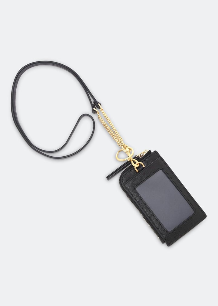 Tory Burch Robinson Lanyard card case for Women - Black in