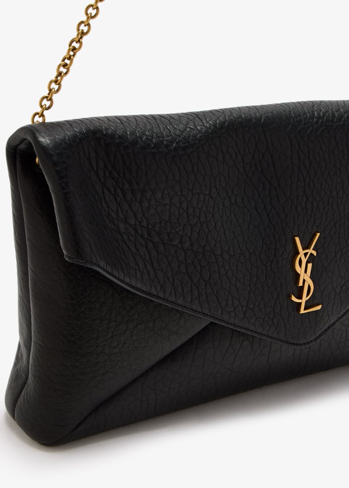 クラッチバッグ Saint Laurent Cassandre Black Envelope Chain Clutch Bag Medium-841702AACYT1000_A.jpg?v=1