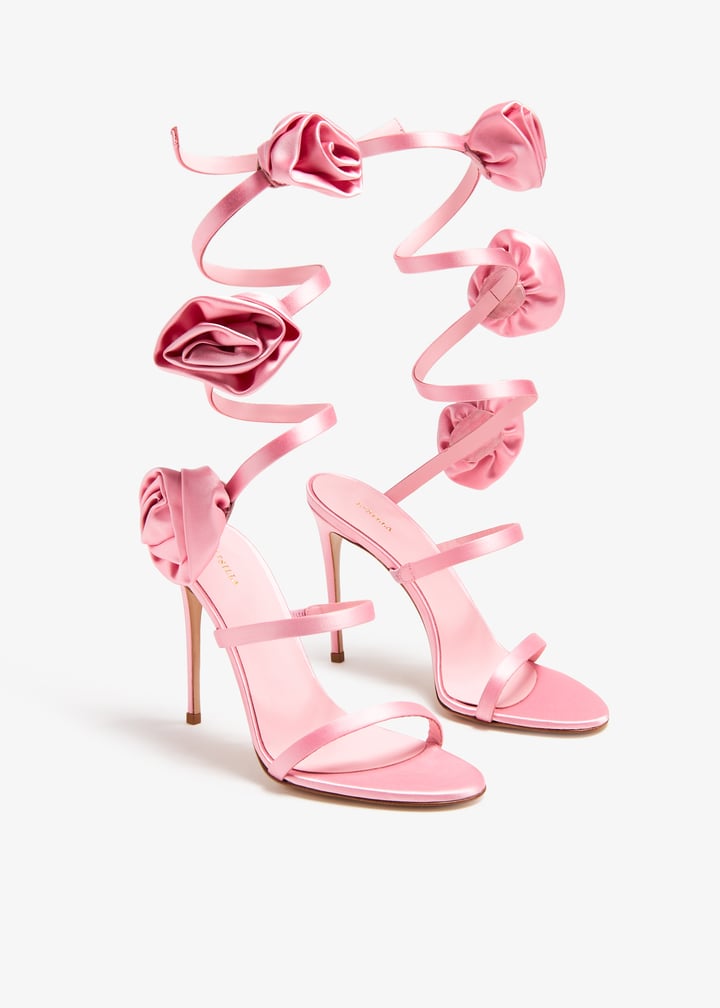 Le Silla Rose wrap-around sandals for Women - Pink in UAE