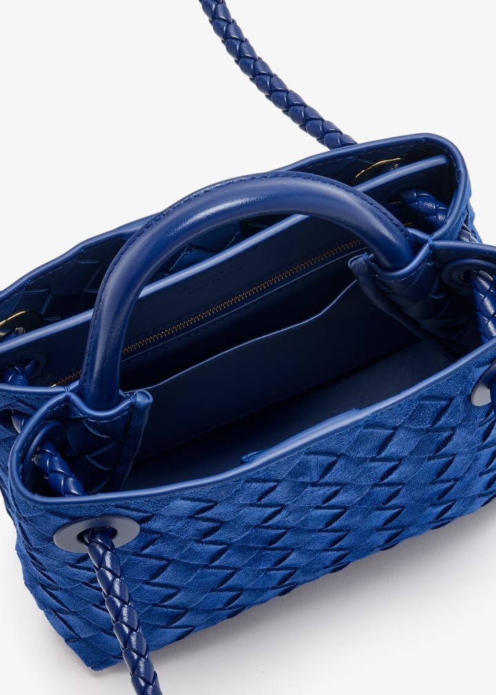 Bottega Veneta Mini Andiamo bag for Women - Blue in UAE | Level Shoes