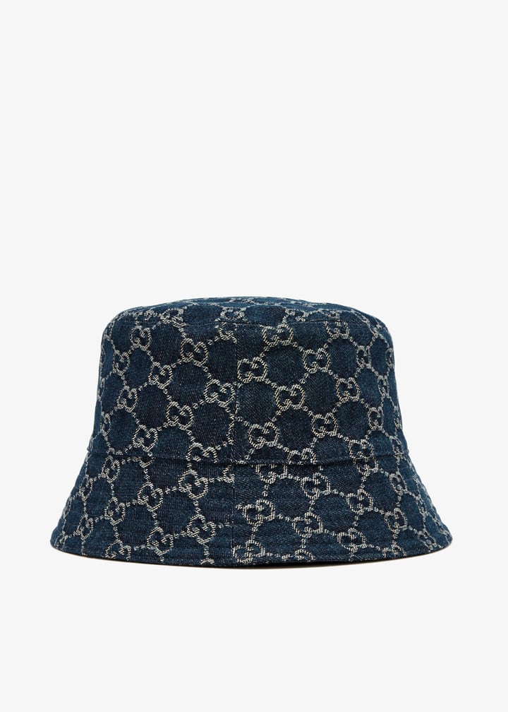GG cotton denim bucket hat