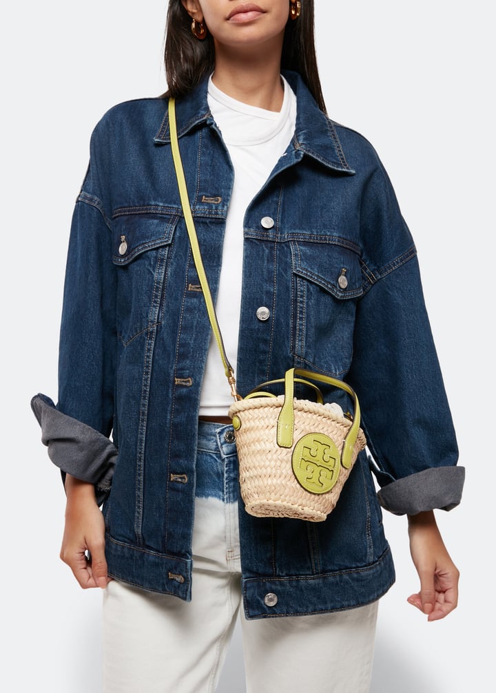 トリーバーチ　ELLA STRAW MINI  TOTE Tory Burch Ella Mini Straw Tote Bag Free Shipping from Japan