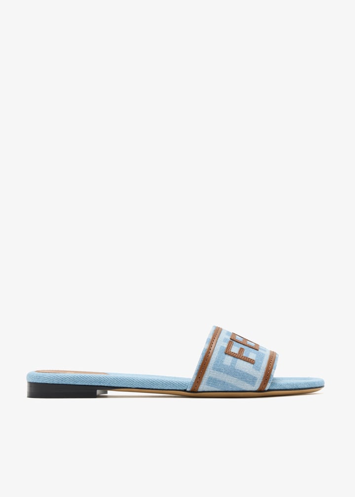 FENDI Sunshine slide sandals for Women - Blue in KSA | Level Shoes