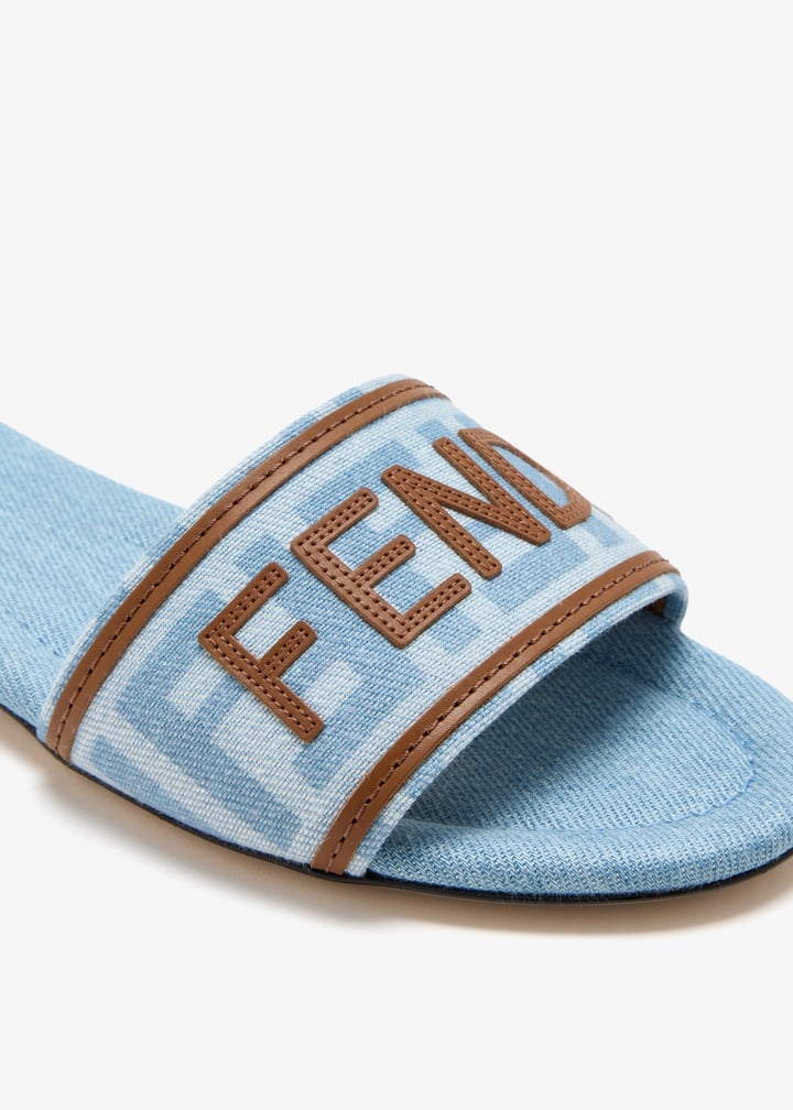 FENDI Sunshine slide sandals for Women - Blue in KSA | Level Shoes