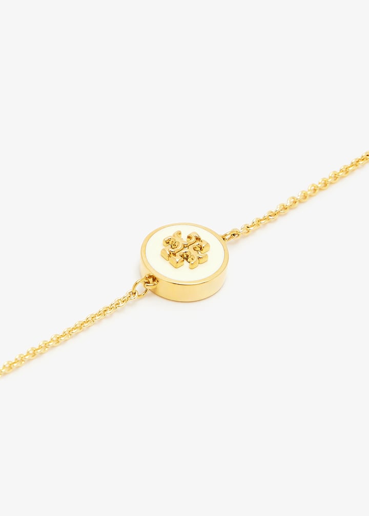 Tory Burch Kira enamel chain bracelet for Women - Gold in