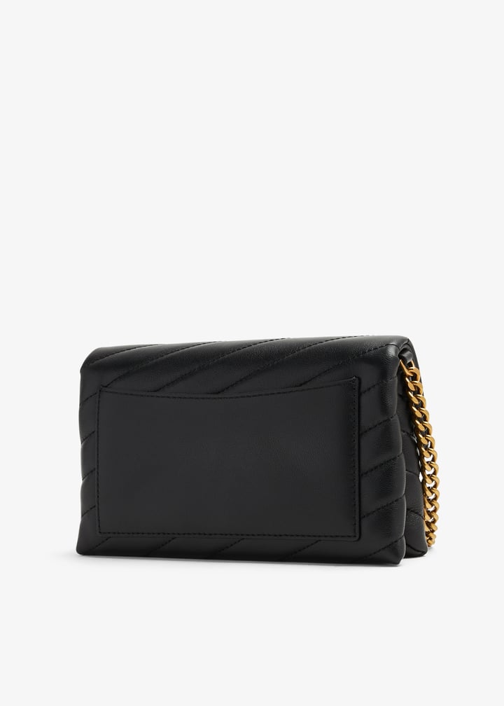 Tory Burch Kira chevron chain wallet for Women - Black in USA