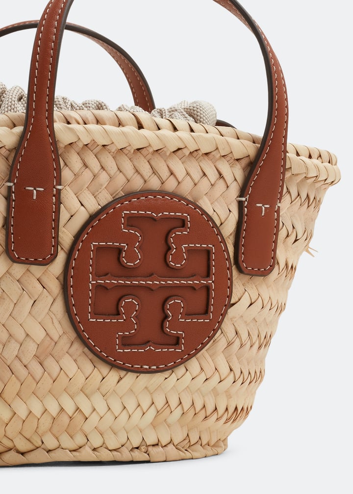 Tory Burch Ella Straw mini tote bag for Women - Beige in