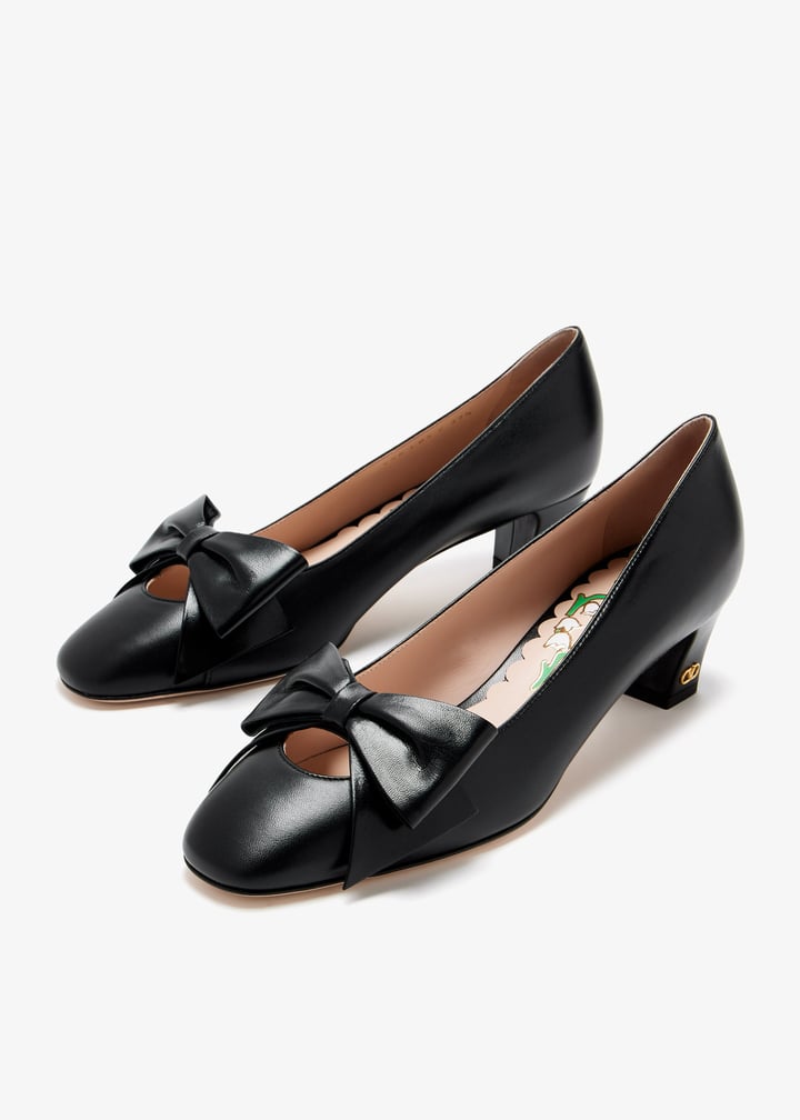 パンプス Valentino Garavani Black Leather Bowow Pumps Valentino Garavani Bowow pumps for Women - Black in USA