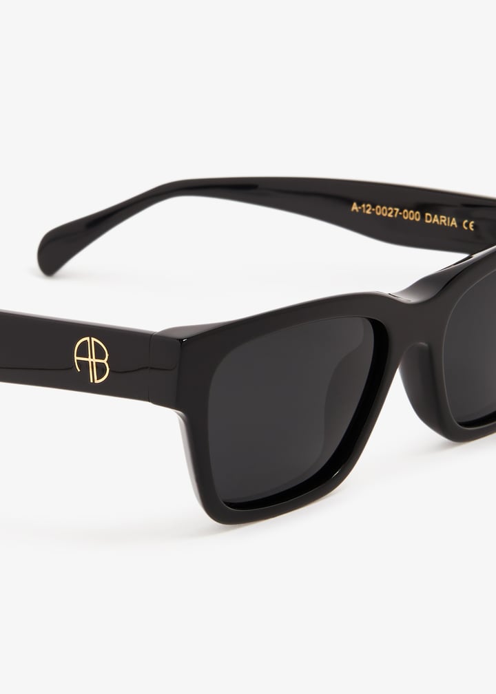 【関税込み】ANINE BING ブラック Daria サングラス ANINE BING Daria square-frame Sunglasses | Black | FARFETCH