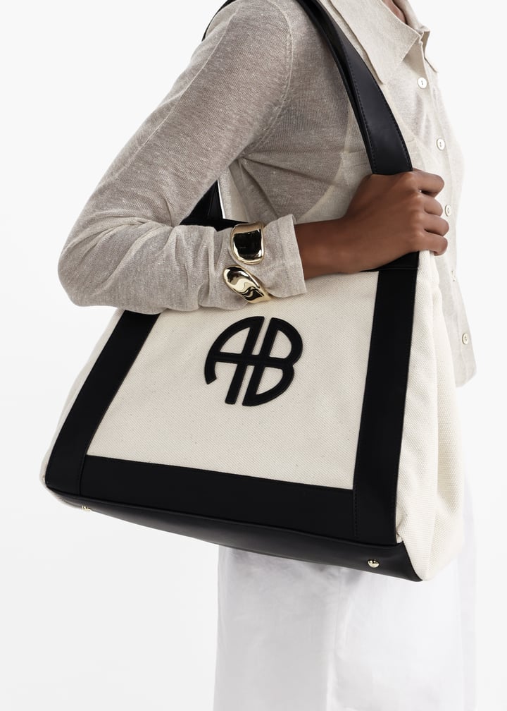 トートバッグ Anine Bing Cara Tote Bag - Cotton - Neutral ANINE BING Small Cara Tote | Shopbop