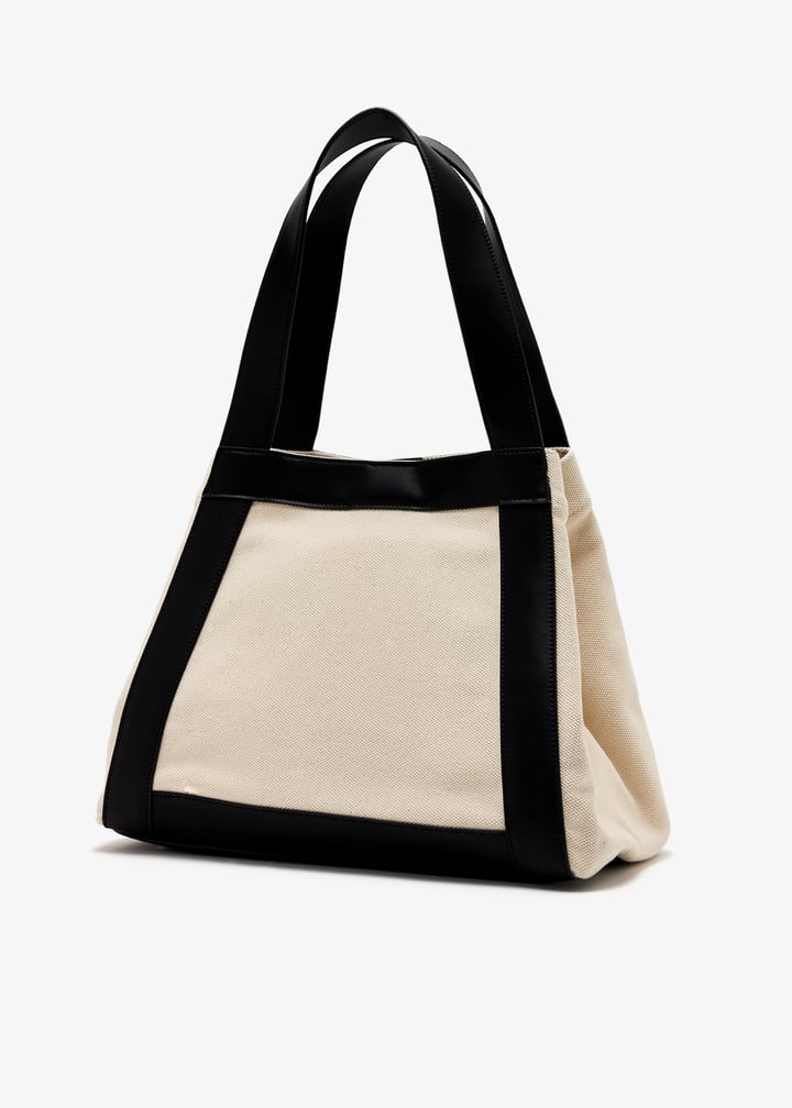 トートバッグ Anine Bing Small Cara Shopper Bag - Cotton - Beige ANINE BING Small Cara Tote | Shopbop