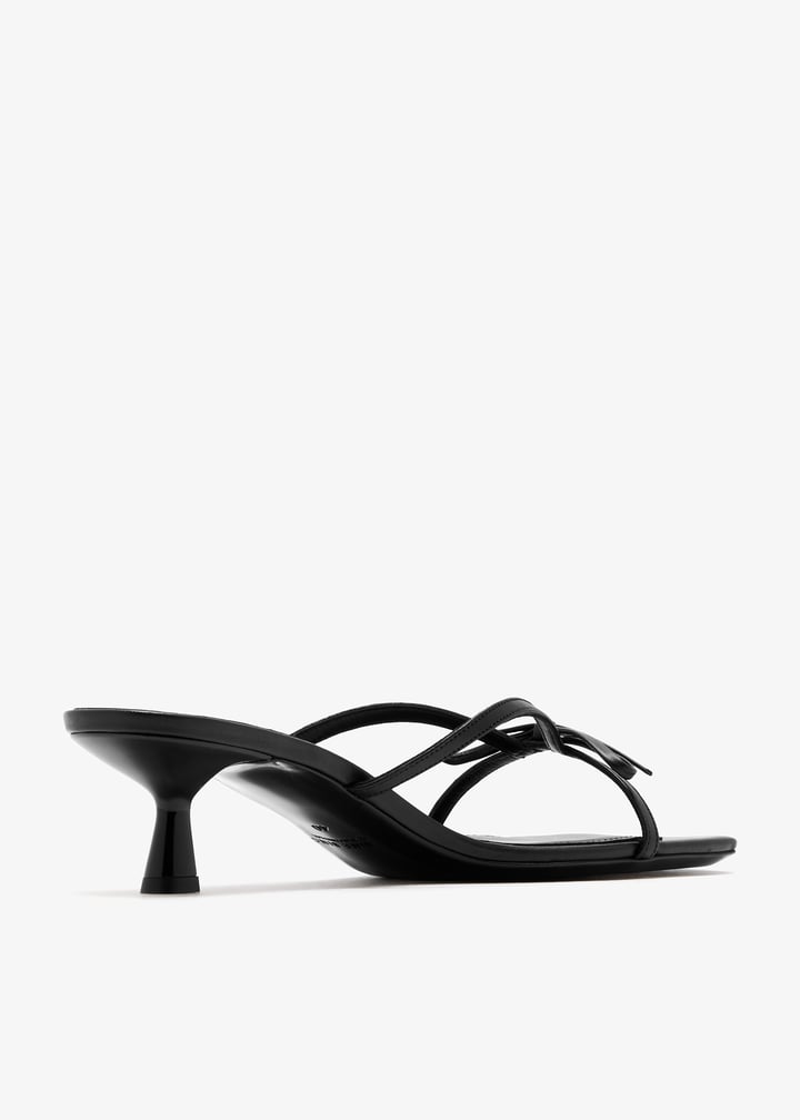 サンダル・ミュール ANINE BING Jackie Sandals - ANINE BING - Leather - Black ANINE BING Jackie Heels | Shopbop