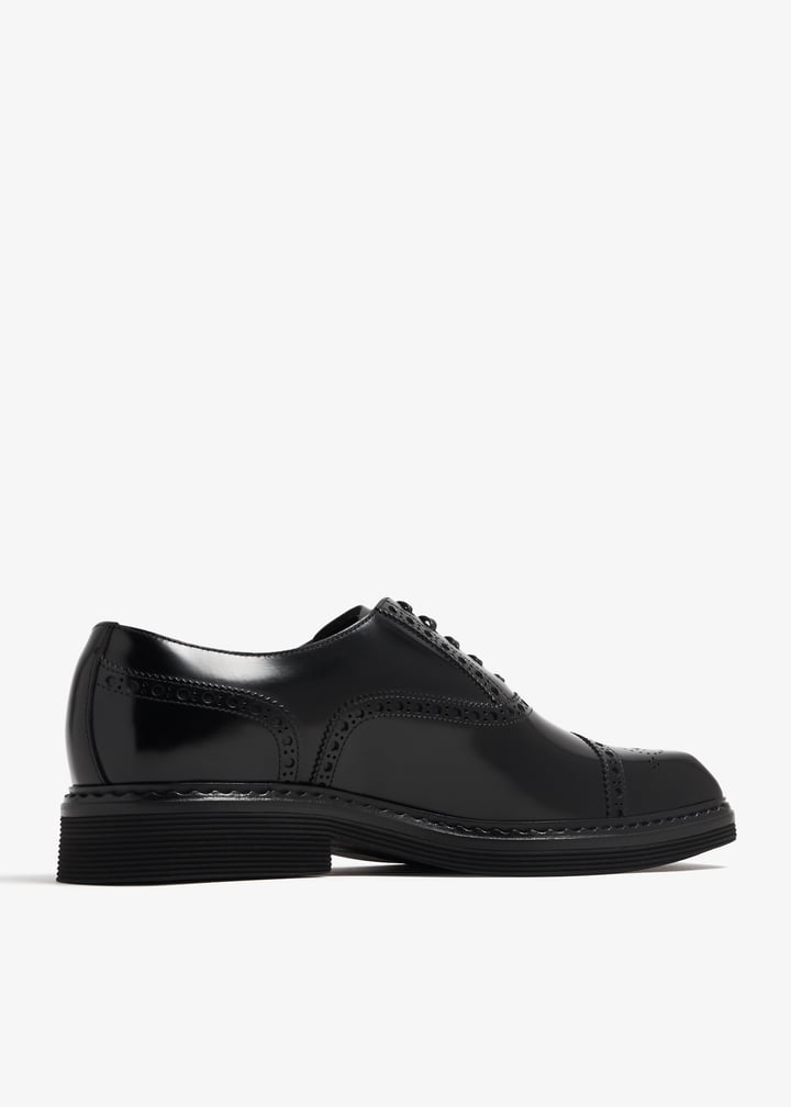 靴 Dolce&Gabbana leather shoes square mode Dolce&Gabbana Square-toe Derby shoes for Men - Black in UAE