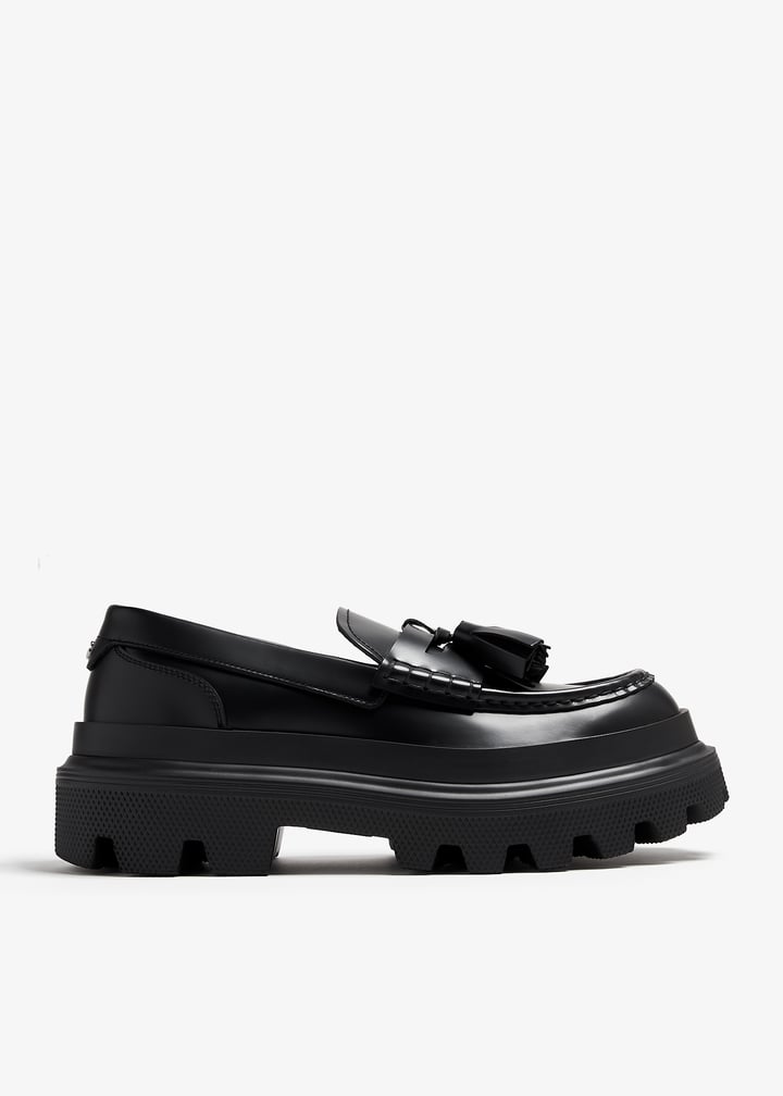 Dolce&Gabbana Leather loafers for Men - Black in UAE | Level