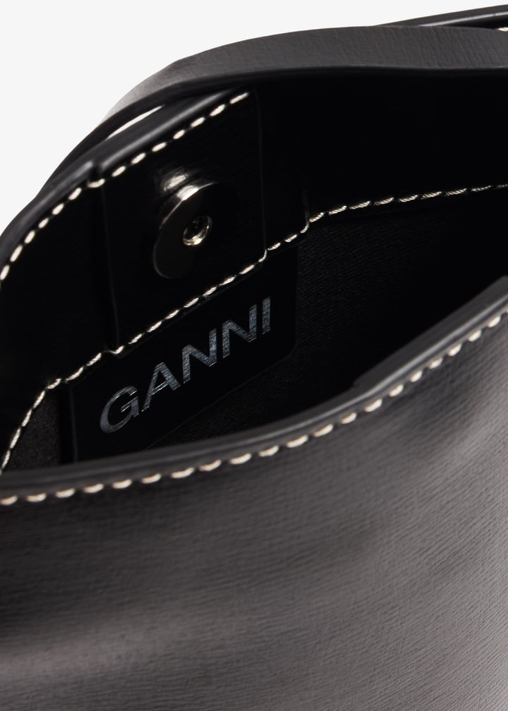 Ganni Small Banner crossbody bag for Women - Black in UAE