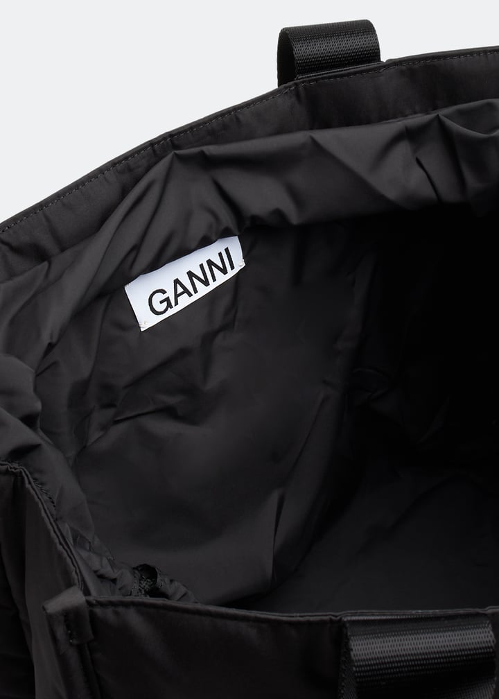 Ganni Medium Tech tote bag for Women - Black in UAE | Level