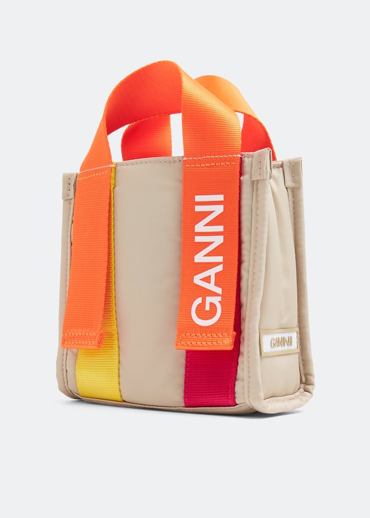 GANNI ガニー トートバッグ A5059 531 SM BEIGE TECH TOTE GANNI ガニー トートバッグ レディース ベージュ A5059 531 SM