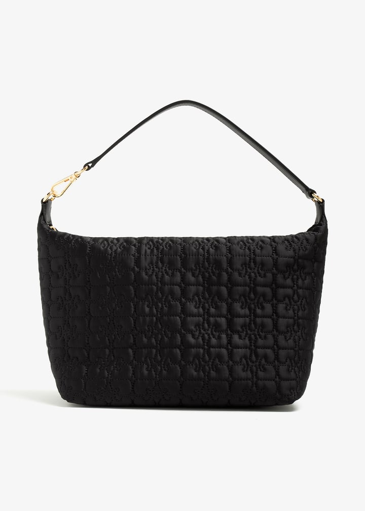 Ganni Medium Butterfly satin pouch for Women - Black in UAE