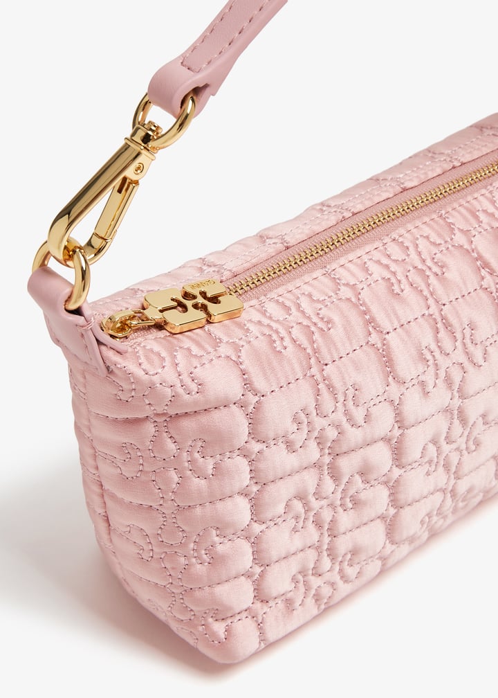 Ganni Small Butterfly satin pouch for Women - Pink in USA | Level