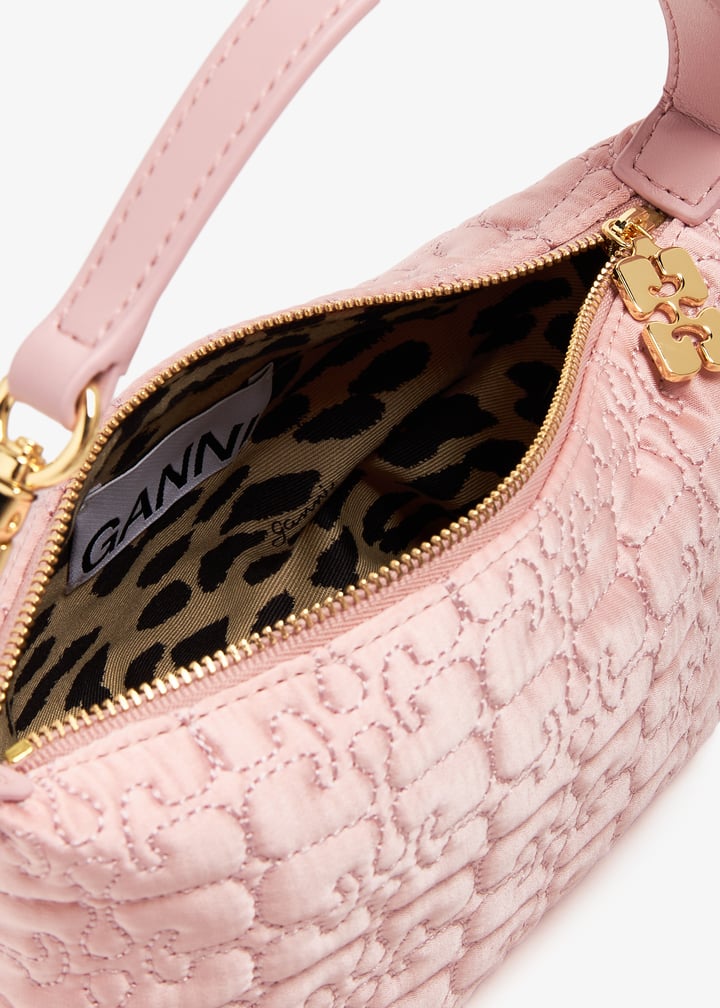 Ganni Small Butterfly satin pouch for Women - Pink in USA | Level