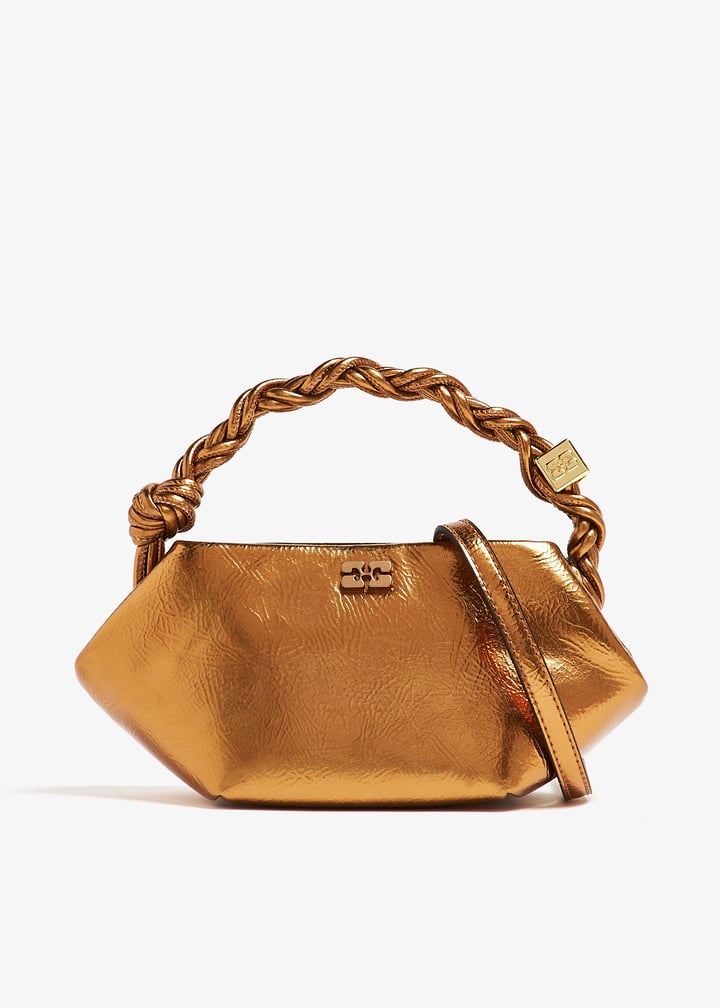 Ganni Mini GANNI Bou bag for Women - Gold in UAE | Level Shoes