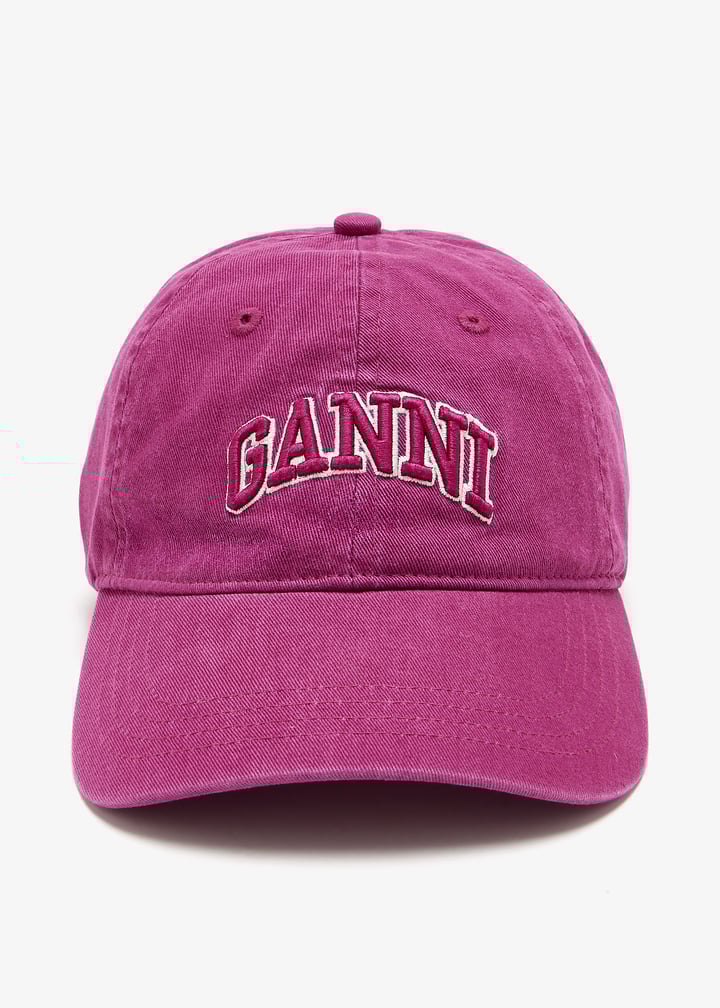 Ganni Logo cap for Women - Purple in UAE | Level Shoes