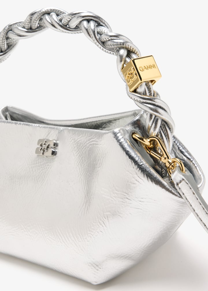 Ganni Mini GANNI Bou bag for Women - Silver in UAE | Level Shoes