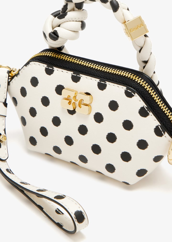 GANNI チェックナノフ袋 A68895898 847 Egret Polka-Dot Nano GANNI Bou Bag | GANNI US