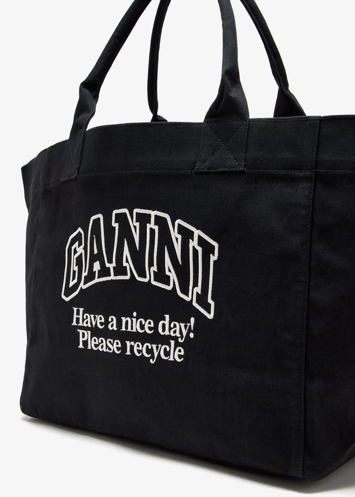 トートバッグ GANNI Woman Tote bags Black A5577 252 ガニー GANNI GANNI トートバッグ LARGE EASY SHOPPER （A5577