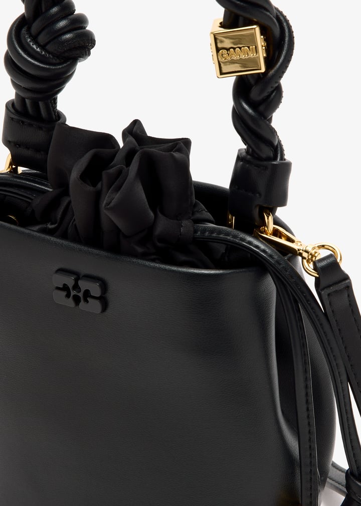 トートバッグ Ganni FW25 'Mini Bou Bucket' handbag (A6800 099) GANNI - GANNI Bou Mini bucket bag black - The Corner