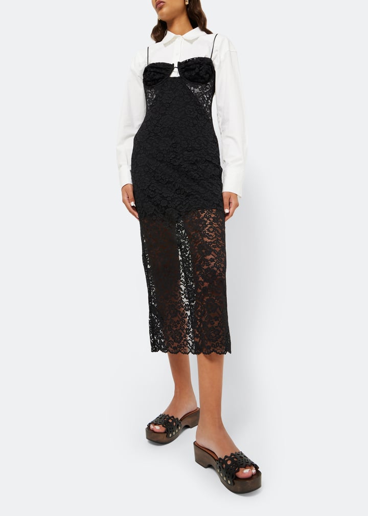 alaia vienne midi dress ALAA Vienne Midi Dress in Aubergine