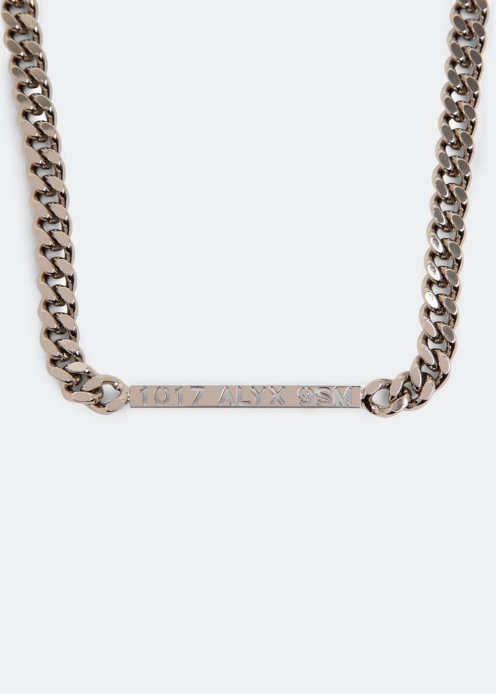 ★ALYX★ l Buckle Necklace Silver AAUJW0213OT01GRY0002 A 1017 Alyx 9SM 2X Chain Buckle Necklace - Silver – Kith Europe