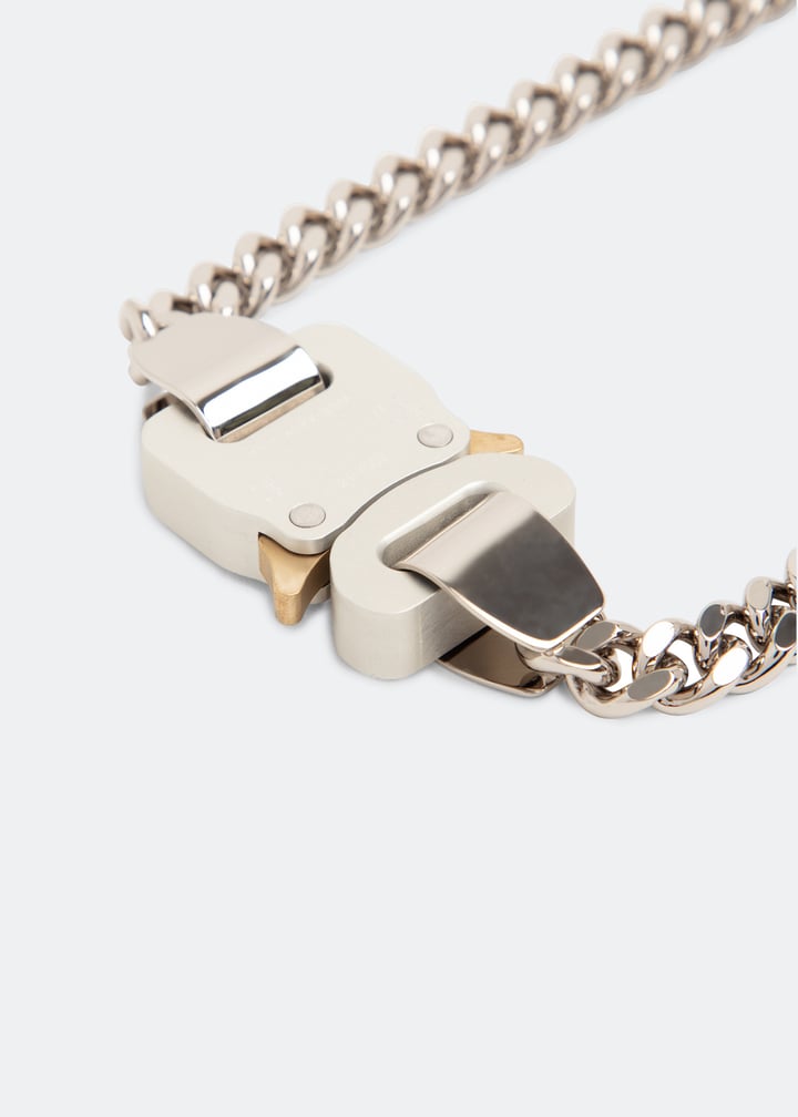 Alyx Logo buckle necklace for Men - Silver in USA | Level Shoes