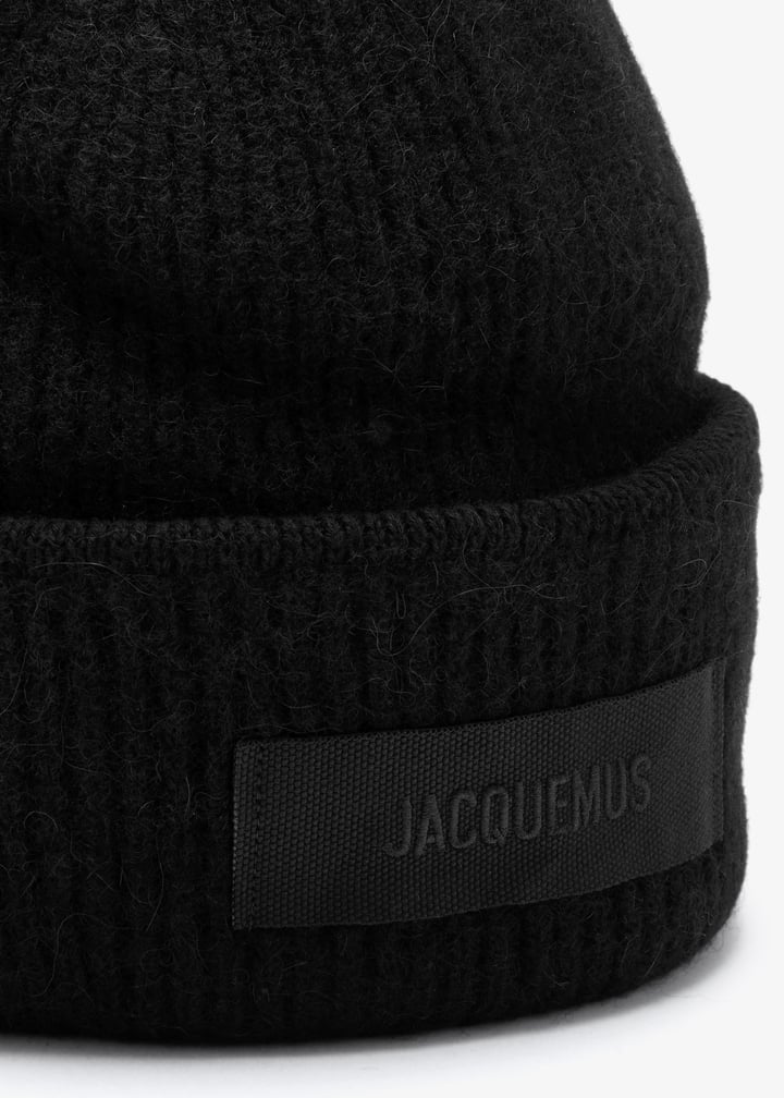 ニットキャップ・ビーニー JACQUEMUS Le Bonnet Gros Grain - Jacquemus - Wool - Black The Gros Grain beanie by JACQUEMUS | Official website