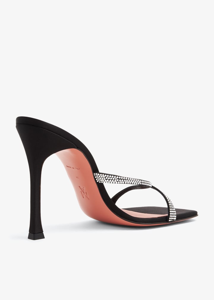 AMINA MUADDI ◆ Adriana Slipper Amina Muaddi Adriana slipper mirror silver | The Fashion Square