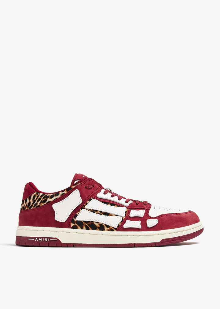 スニーカー AMIRI Men Sneakers AMFOSR1057 BURGUNDY RED AMFOSR1057_Burgundy_And_Leopar