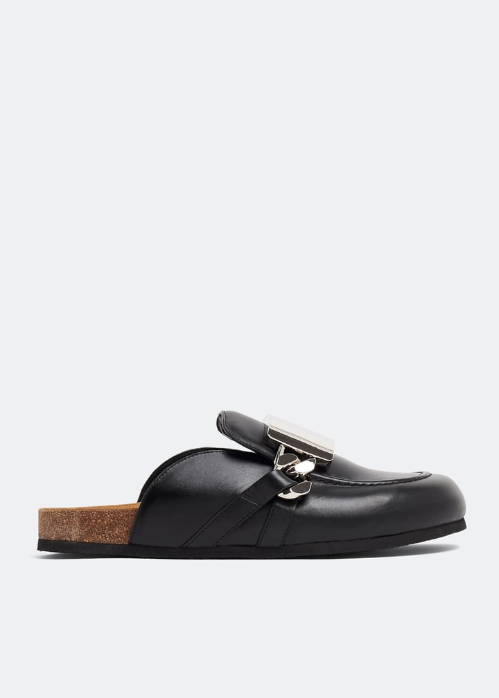JW Anderson Gourmet chain loafer mules for Men - Black in
