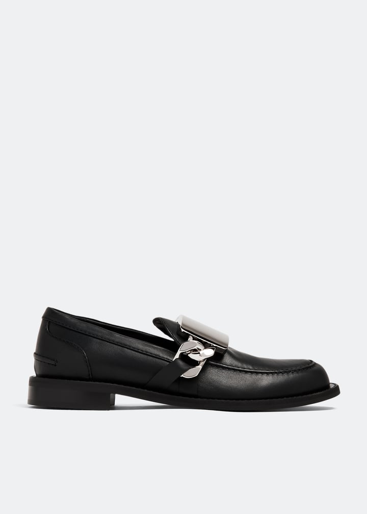 JW Anderson Gourmet Chain moccasin loafers for Men - Black