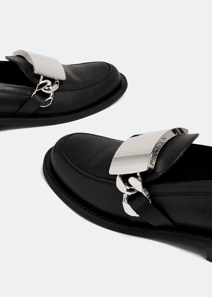 JW Anderson Gourmet Chain moccasin loafers for Men - Black