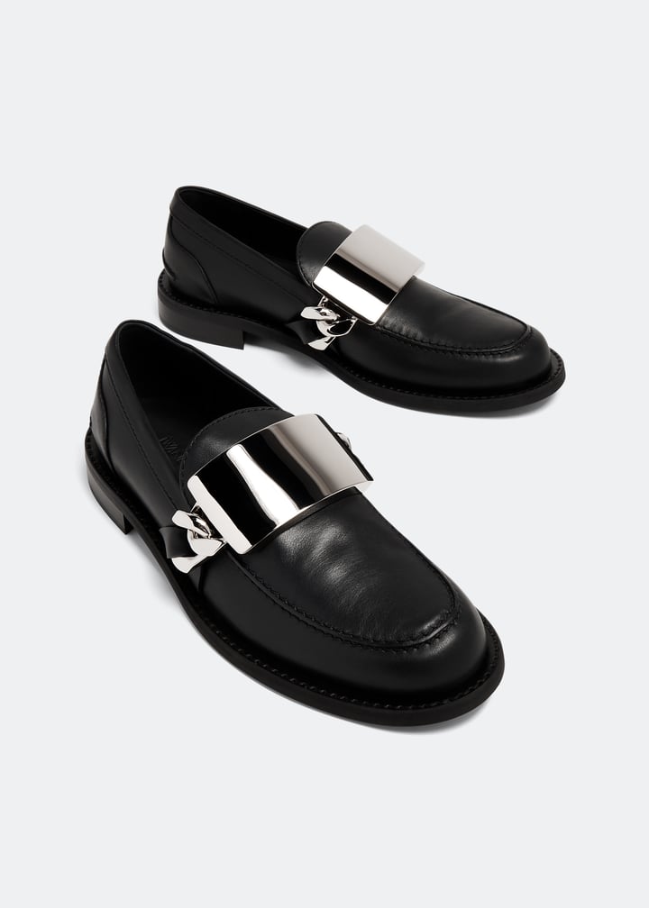 JW Anderson Gourmet Chain moccasin loafers for Men - Black