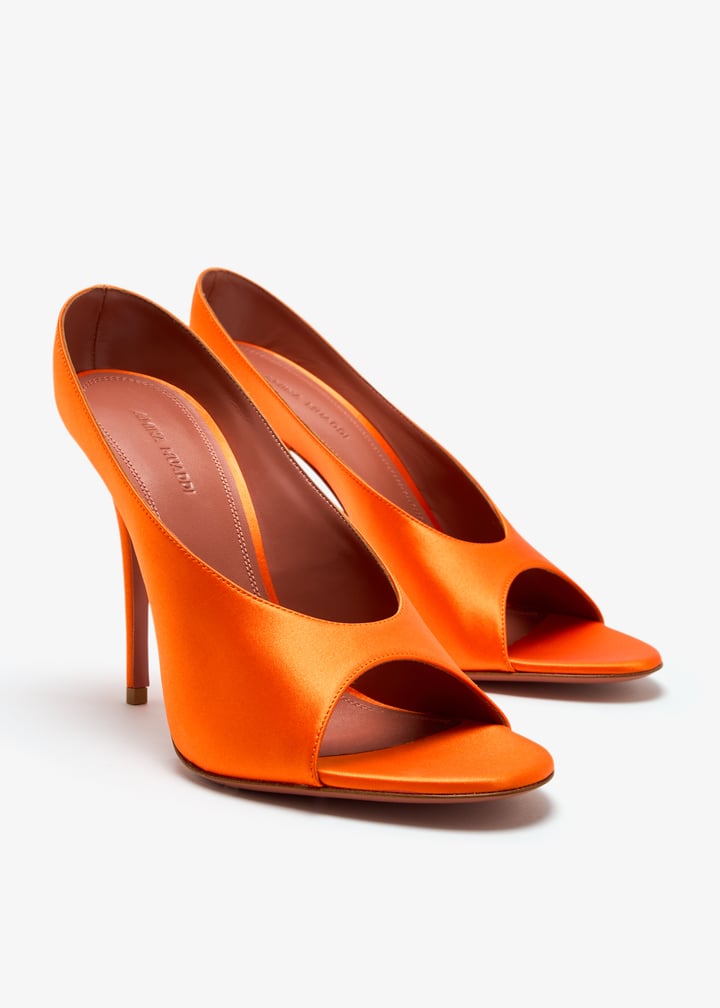 Amina Muaddi Anok 105 slippers for Women - Orange in UAE