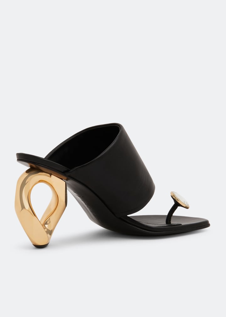 JW Anderson Diamond chain heel sandals for Women - Black in KSA