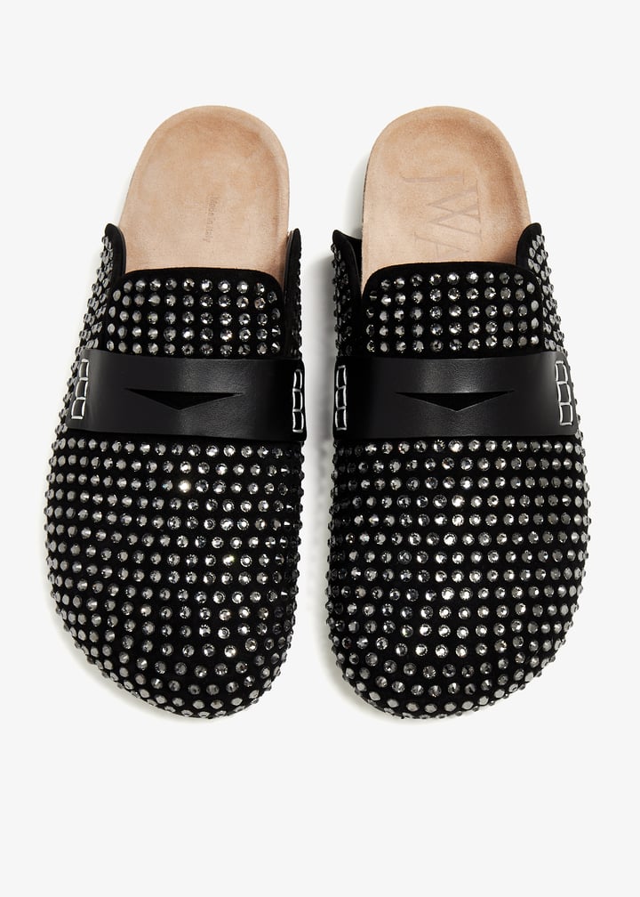 JW Anderson Crystal loafer mules for Women - Black in UAE