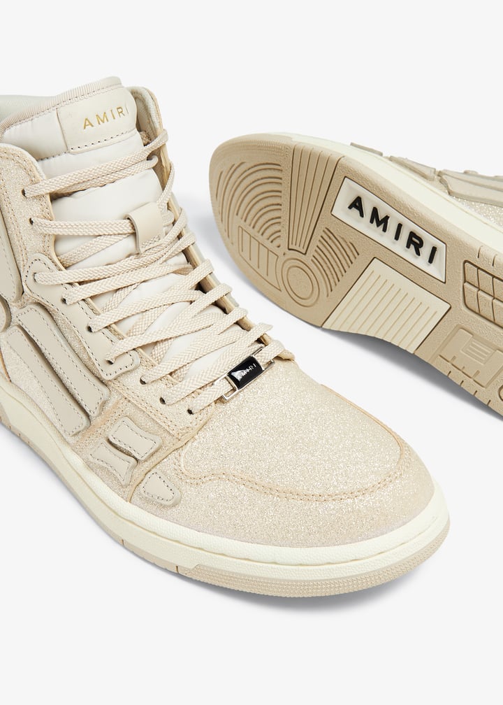 AMIRI Skel hi-top sneakers for Women - Beige in UAE | Level AMIRI Skel hi-top sneakers for Women - Beige in UAE | Level
