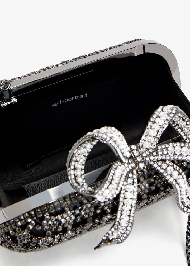 Self-Portrait Crystal clutch for Women - Black in UAE