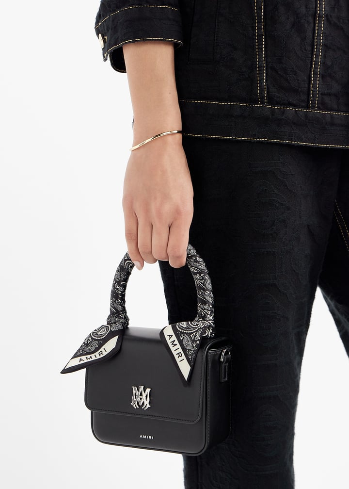 国内発送【AMIRI 】 ブラックレザーミニ MICRO MA バッグ AMIRI: Black Micro MA Bag | SSENSE