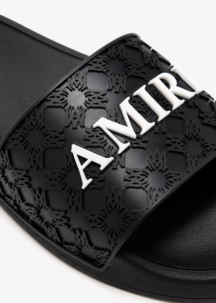 AMIRI MA Quad pool slides for Women - Black in UAE | Level Shoes