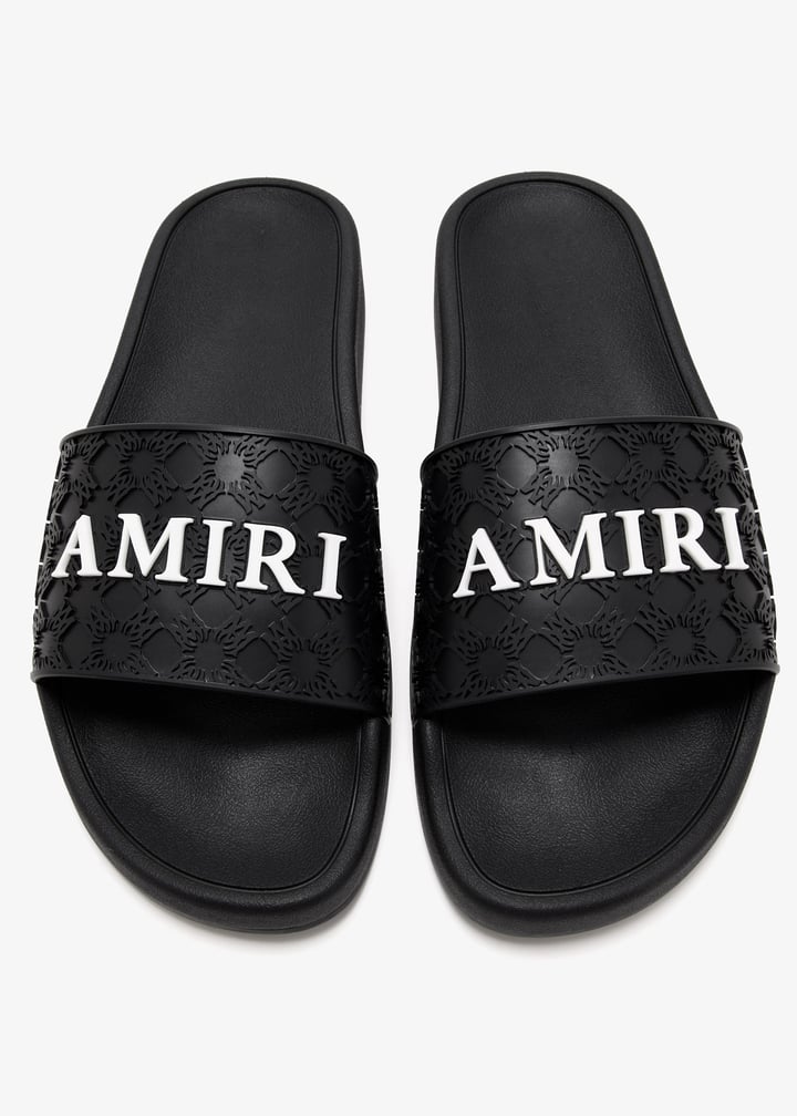 AMIRI MA Quad pool slides for Women - Black in UAE | Level Shoes