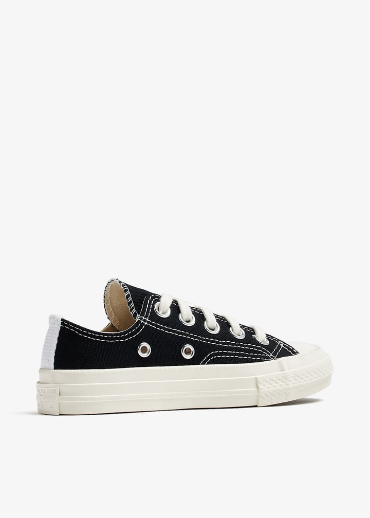 スニーカー PLAY COMME des GARCONS Black canvas sneakers (P1K127 BLACK) コム デ ギャルソン X コンバース ハイカットスニーカー Comme