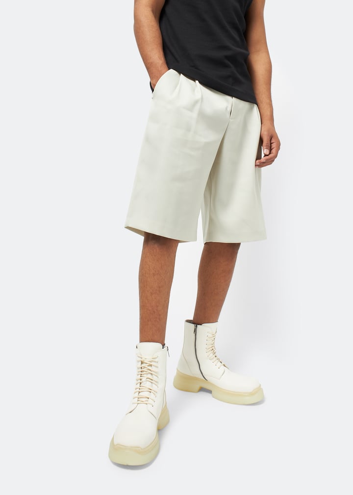 Ann Demeulemeester Koos combat boots for Men - White in KSA